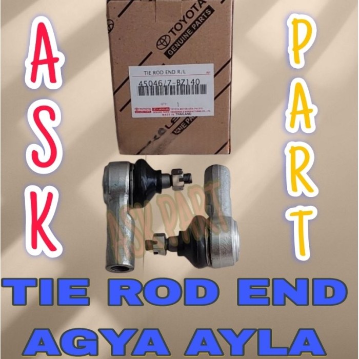 TIE ROD TIEROD TIROD END TOYOTA AGYA AYLA HARGA 1SET 45046-BZ140 Harga 113,400 rupiah*Gratis Ongkir