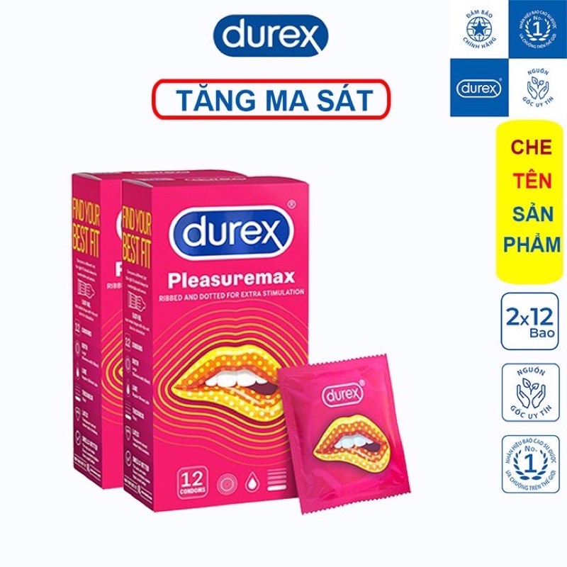 12 Bao Cao Su Durex Pleasuremax
