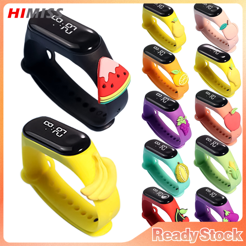 Electronic Watch For Kids Led Waterproof Creative Fruit Cartoon Doll Wrist Watch For Students Gift ราคา 19 บาท*ส่งฟรี