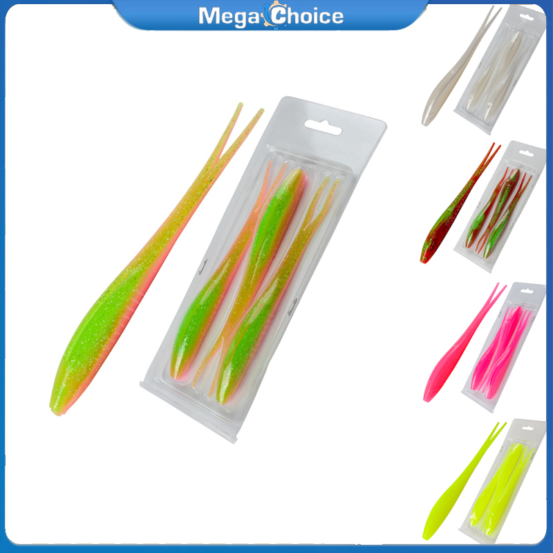 MegaChoice【Fast Delivery】3Pcs Soft Fishing Lures Large Split Tail Soft Worm Fake Baits Swimbait Fishing Tackle For Saltwater Freshwater ราคา 141 บาท*ส่งฟรี