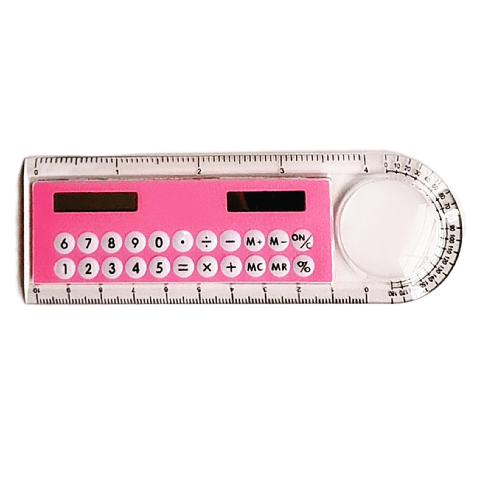 Solar Ruler Calculator Multifunctional Large Display Screen Stationery 3 in 1 10cm Length Solar Card Ruler for School Solar Ruler Calculator - 7