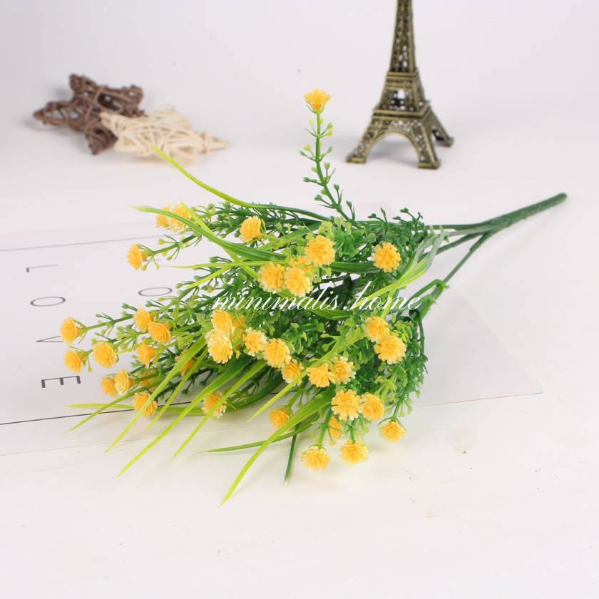 Bunga Moss Kecil Artificial Baby Breath Tangkai Rumput Plastik Full Star Gipsopila Krokot Buket