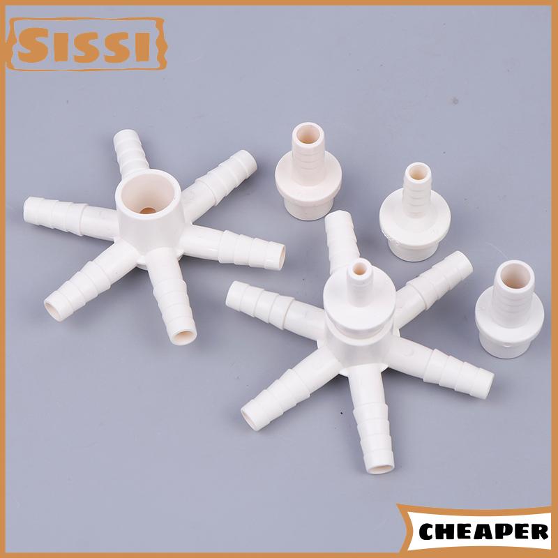 Sissi PVC sáu chiều chùa Doanh sục khí Ống kết nối ống diverter khớp bể cá Hồ Cá Ao cá tăng oxy