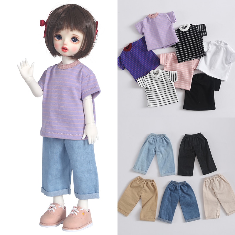 1 6 BJD Doll Clothes T-Shirt Denim Pants For Doll 1 6,Blyth, Yosd