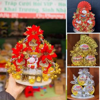 SET LÀM THÁP BÁNH, THÁP NƯỚC TÀI LỘC, PHỤ KIỆN LÀM THÁP BÁNH BẢO CHÂU trang trí tết
