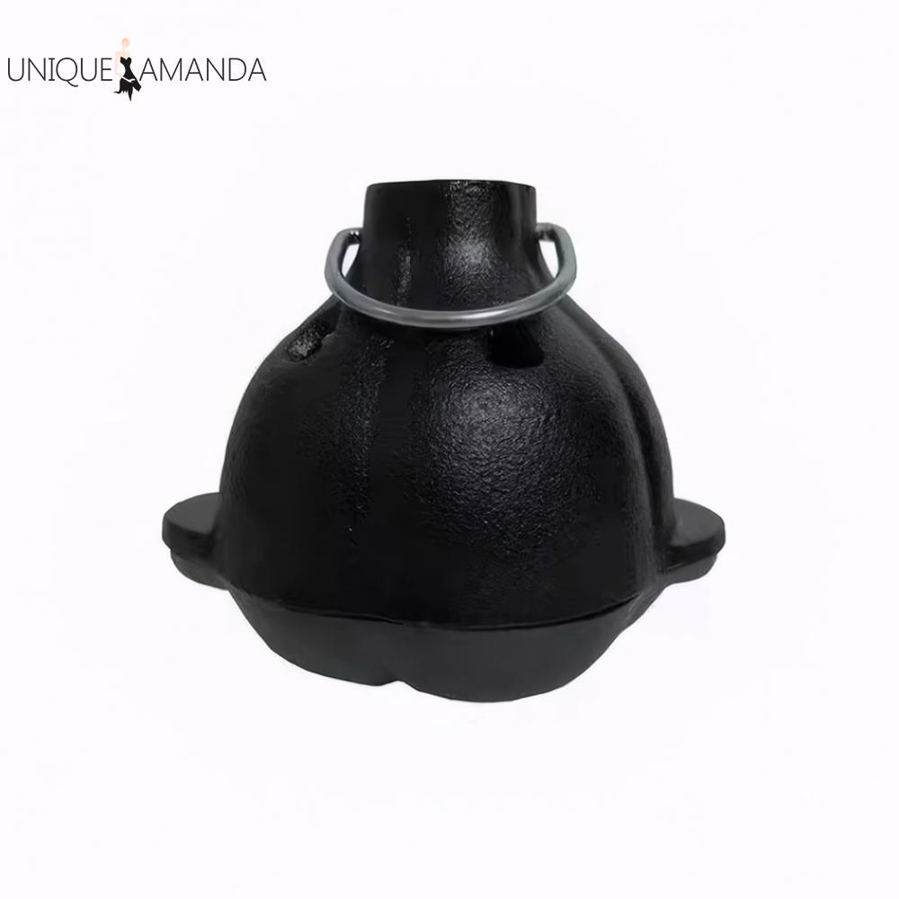 Cast Iron Smoker Roaster Non-Stick Mini Garlic Roster Baker Wear Resist Cast Iron Dutch Oven Pot for Outdoor BBQ Grill ราคา 741 บาท*ส่งฟรี