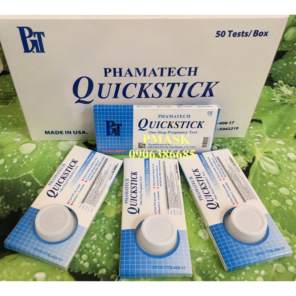 Que thử thai Quickstick combo 10 que hàng chính hãng Công Ty PHAMATECH sản
