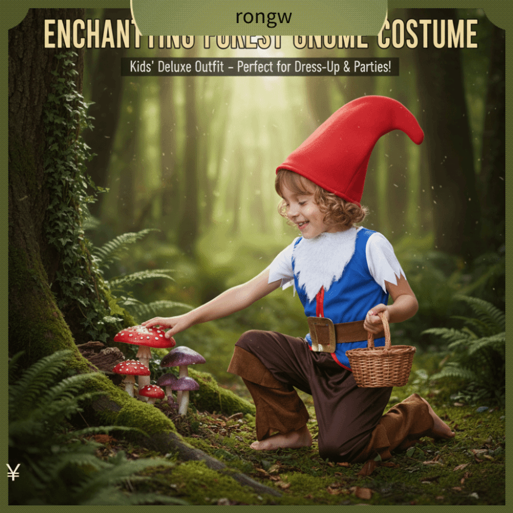 RONGW Câu chuyện cổ tích Trang phục Gnome Bảy Chú Lùn Trang phục Bộ đồ Giáng sinh Trang phục cosplay chú lùn cho bé trai 2025 Trang phục ông già Noel Năm