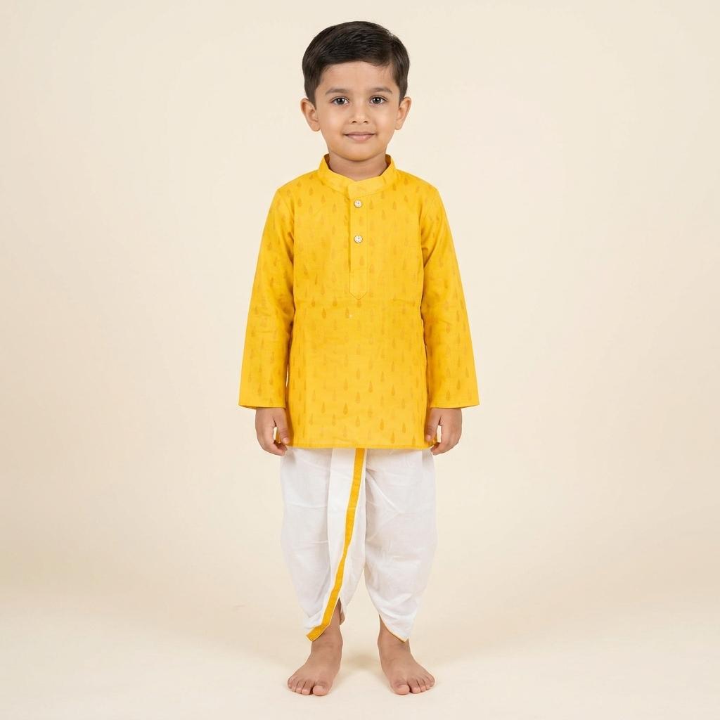 D1 -Indian Kids Jippa | Boys Kurta Pajama Set | Traditional Ethnic Wear | Festive & Wedding Outfit