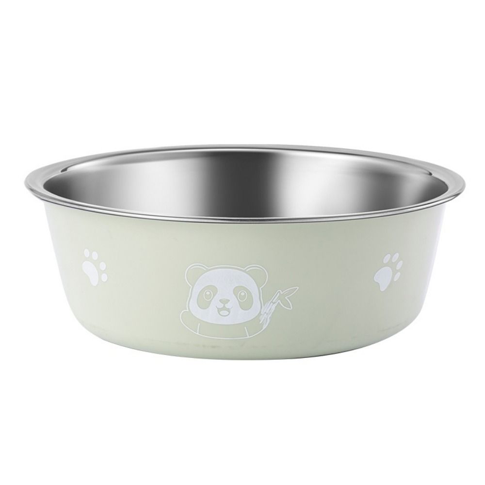 DECALE Họa tiết gấu trúc Bát cho chó bằng inox Chống trượt Hoạt hình Bát cho mèo ăn Bát ăn cho chó Chống Rollover Bát chống trượt cho chó Dành cho cún con mèo con - 4