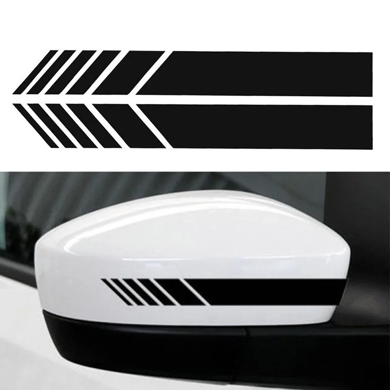 【Kvs auto parts】 Car Stripe Stickers Rearview Mirror Reflective Vinyl Decals Decoration Fashion Styling Waterproof Sticker Exterior Accessories