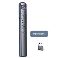 2.4GHz Wireless Presentation Clicker 100M Red Laser Pointer Type C Rechargeable PPT Remote for Windows Mac Android Teaching