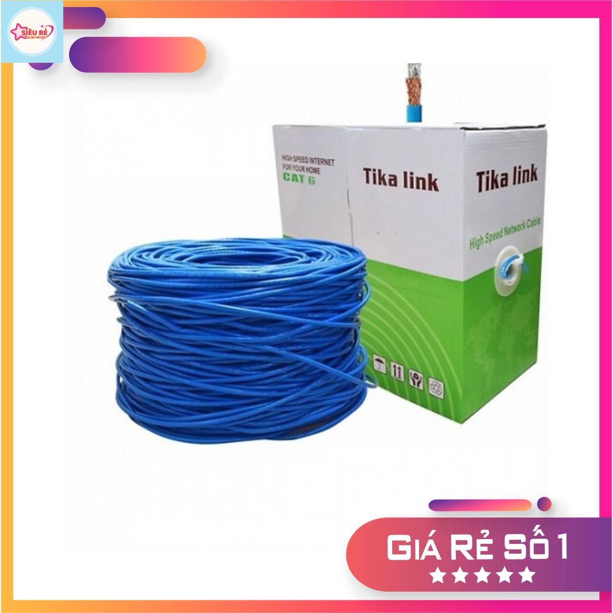 (HCM) Dây mạng Lan Cáp mạng CAT 6 Net link ( 1 Thùng 305M )