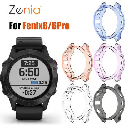 Zenia TPU Skin Protective Case Cover for Garmin Fenix 6/6 Pro Sapphire Solar Sports Smart Watch