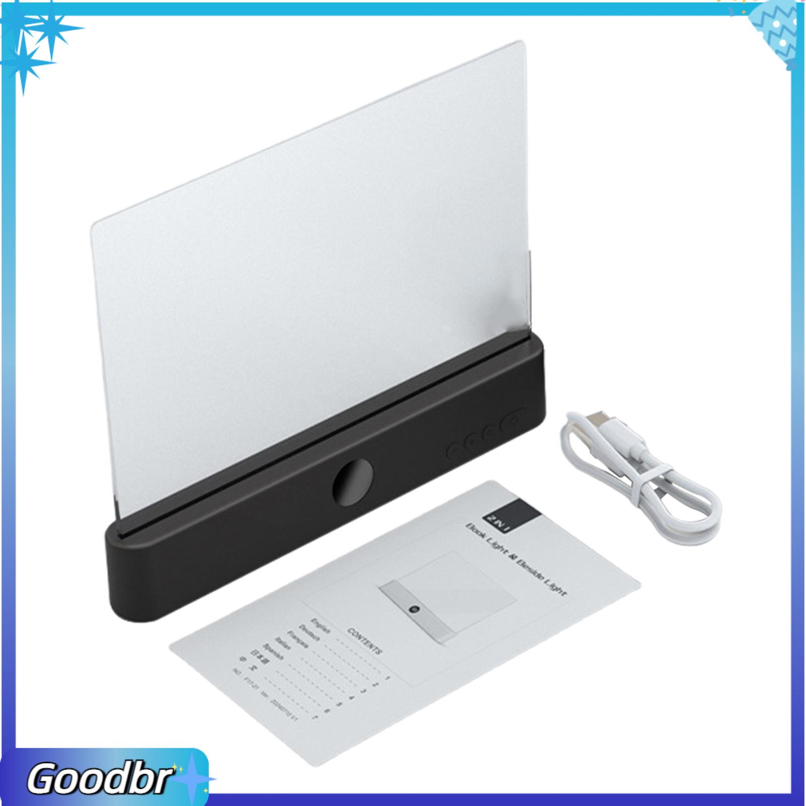 Goodbro Có Thể Điều Chỉnh Thời Gian Tắt Máy Đèn Đọc Lâu Dài Pin Đèn Đọc Đầu kẹp trong suốt-On Đèn đọc sách báo Thay Đổi Độ Sáng 3-Màu Mắt Chăm Sóc Đèn đọc sách Với Hẹn Giờ Có Thể Sạc Lại Cạnh Giường Ngủ Cho Trẻ Em Cho Người Đọc