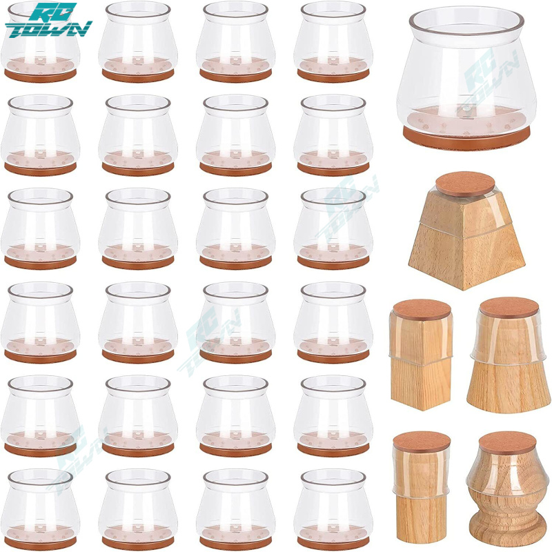 32Pcs Transparent Silicone Chair Leg Protectors Prevent Scratches Reduce Noise Floor Protectors For Most Furniture Leg Shapes ราคา 295 บาท*ส่งฟรี
