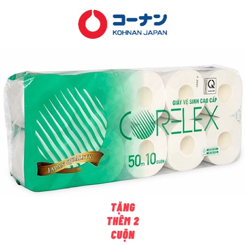 Cuộn giấy vệ sinh corelex cao cấp 10 cuộn 4 lớp