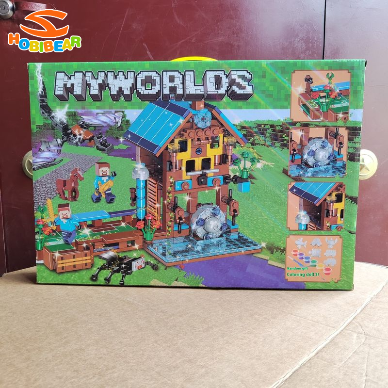 Hobibear myworlds Bộ khối xây nhà với nâng cao cơ chế, tương thích với Lego cho bé trai