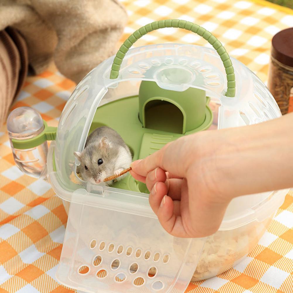 Hamster Travel Cage Hand-Held Gift Keep Warm Small Animal Hamster Go Out