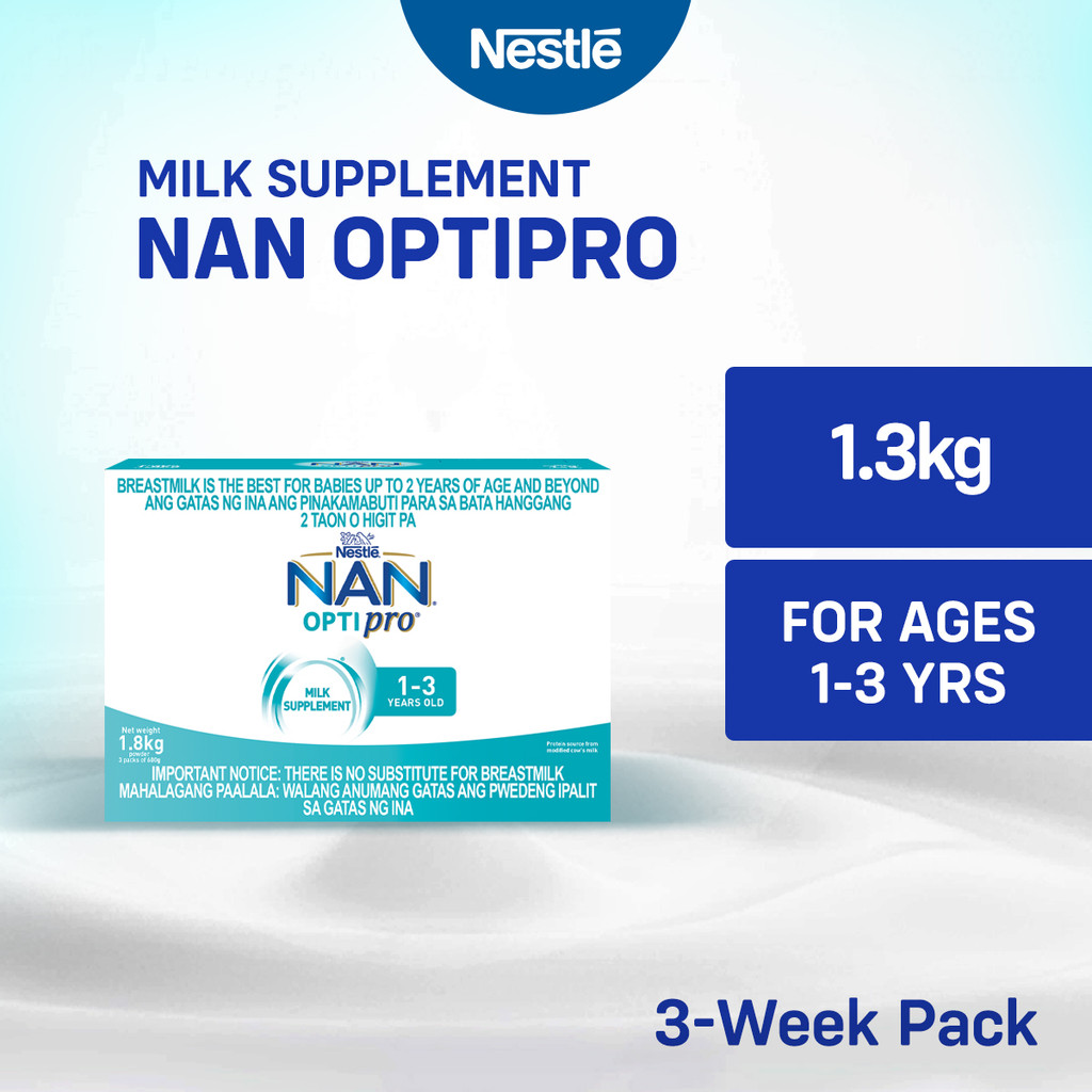 Nan Optipro Three Milk Supplement for Children 1 to 3 Years Old 1.3kg