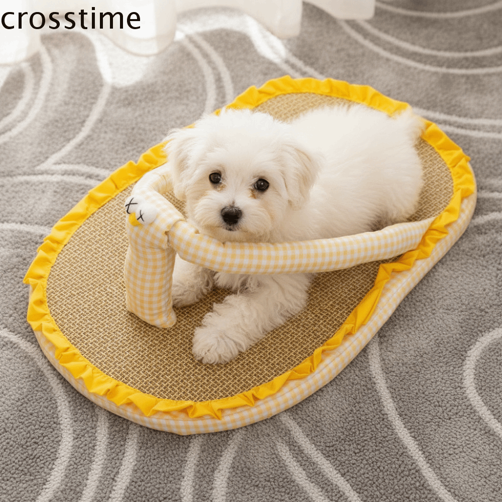 CROSSTIME Thoáng khí Tấm lót làm mát cho mèo Chống mài mòn Hình dạng dép lê Giường ngủ cho chó Tấm lót ổ mèo Chống trơn trượt Giường làm mát cho thú cưng Chuồng chó