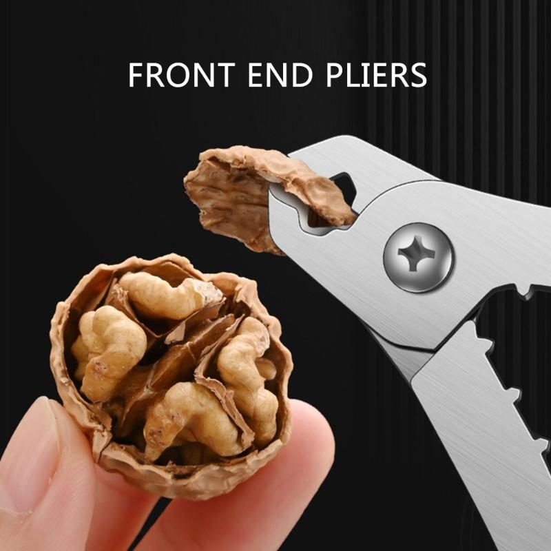 Thép không gỉ Pecan Cracker óc chó Opener với tay cầm thoải mái Quả Óc Chó plier đa chức năng nhà bếp nutcrackers