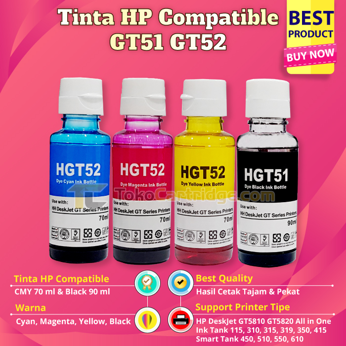 Tinta GT53 impresora HP mantenimiento hp recarga hp negro GT315 GT415