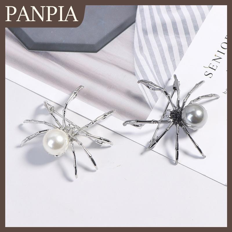 PANPIA 1 chiếc trâm cài ngọc trai hình nhện quà tặng hoa cài ngực cho nữ phụ kiện nam trang sức thời trang