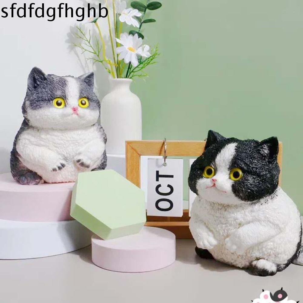 SFDFD Hồi phục chậm Đồ chơi bóp búp bê mèo lớn Động vật Hoạt hình Đồ chơi bóp mô phỏng cho mèo Mới lạ Mini Đồ chơi giảm căng thẳng cho mèo Đồ chơi cảm giác