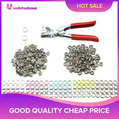 [Uebfashion Hot Selling]100 Sets 5 Color DIY Fasteners Press Studs Poppers Buckle Snap Button+Plier - intl
