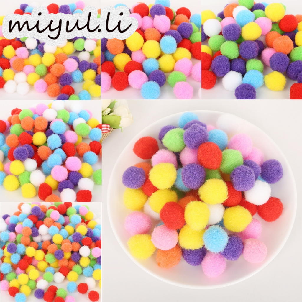 miyuli ชุด100-500 10มม./15มม./20มม./25มม./30มม. ลูกฝ้ายนุ่มสำหรับงานหัตถกรรมอเนกประสงค์ ราคา 15 บาท*ส่งฟรี