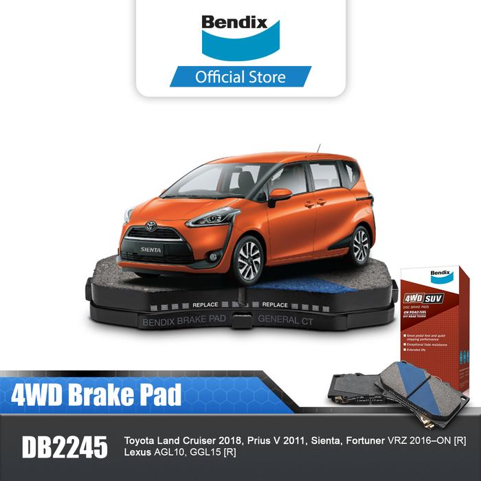 BENDIX KAMPAS REM BELAKANG BRAKE PAD MOBIL TOYOTA SIENTA - DB2245-4WD-LULASHOP58 Giá 1,011,000 Đồng*Miễn phí vận chuyển