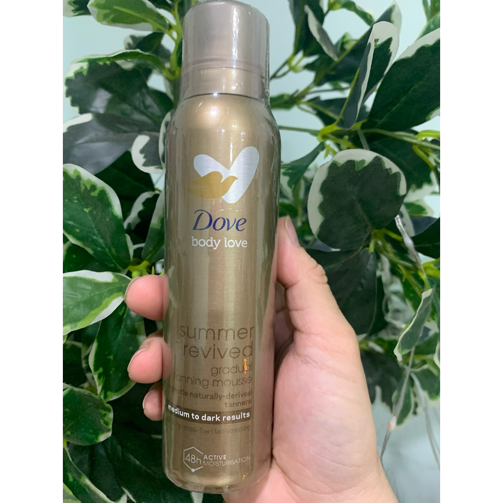 Bọt bôi dưỡng thể nâu da Dove self tanning moisturizer, sunless tanning moisturizer 150ML - HÀNG XỊN - giúp dưỡng ẩm cho cơ thể kéo dài đến 48 giờ và làn da lên màu nâu 1 cách tự nhiên
