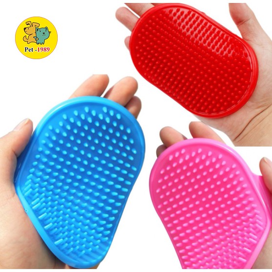 Găng Tay Tắm Cho Chó Mèo - Găng tay mát xa Cho Chó Mèo Hình Bầu Dục Pet1989