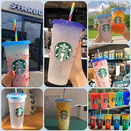 Starbucks Color Changing Cold Cup with Straw - 710ml