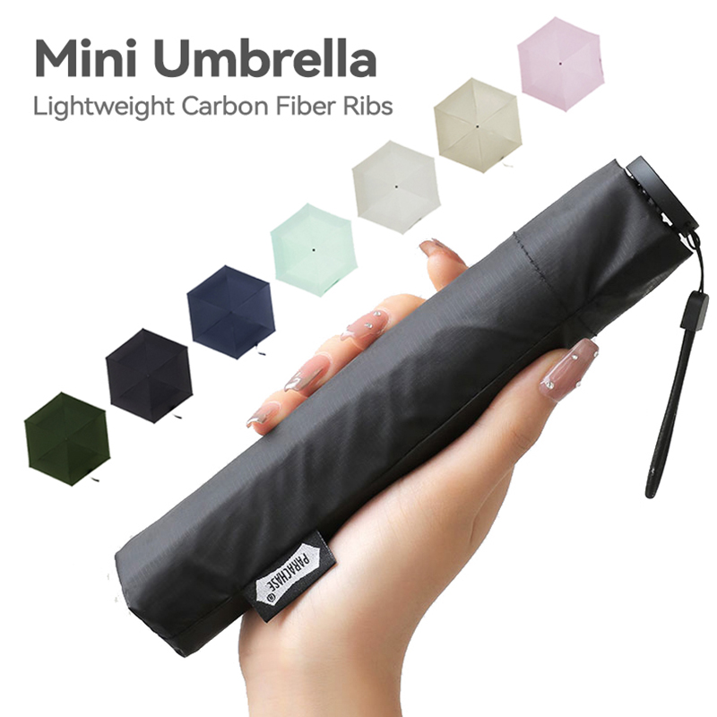 Parachase 110g Ô che nắng siêu nhẹ, du lịch nhỏ gọn gấp bút chì ô Cỡ Nhỏ mưa phụ nữ, Windproof Trọng lượng nhẹ Ô Bảo vệ UV 6 xương sườn UPF50 +