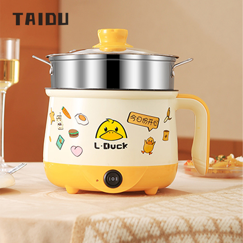 Nồi ký túc xá sinh viên nồi nấu ăn bằng điện taidu Nồi nấu mì gia dụng đa chức năng cho 1-2 người nhỏ chiên và nấu nồi điện nhỏ
