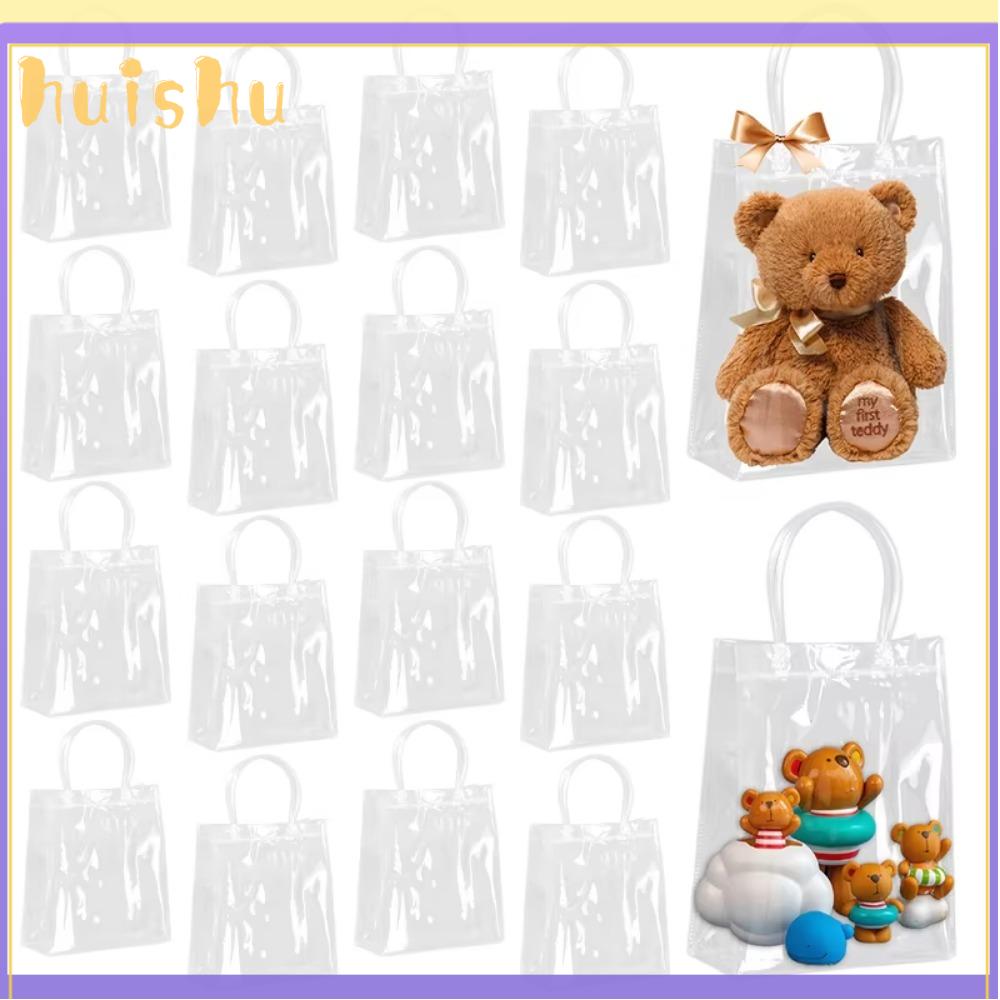 HUISHU Không thấm nước Túi tote trong suốt Trong suốt PVC Túi nhựa đựng mỹ phẩm  Túi xách đeo vai Túi mua sắm