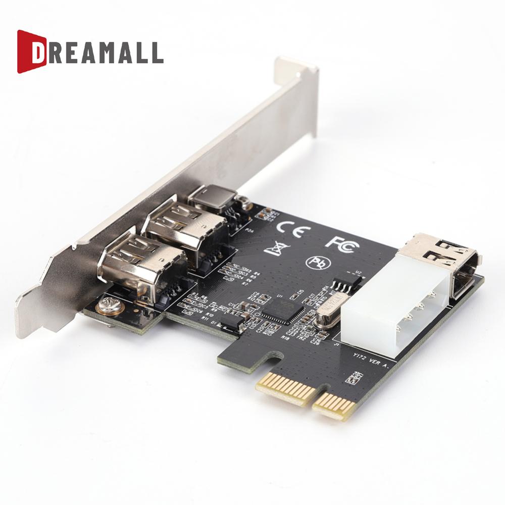 Pci-E 1X 1394 DV Bộ chuyển đổi quay video 6 pin để 4 pin 3 cổng FireWire chuyển đổi