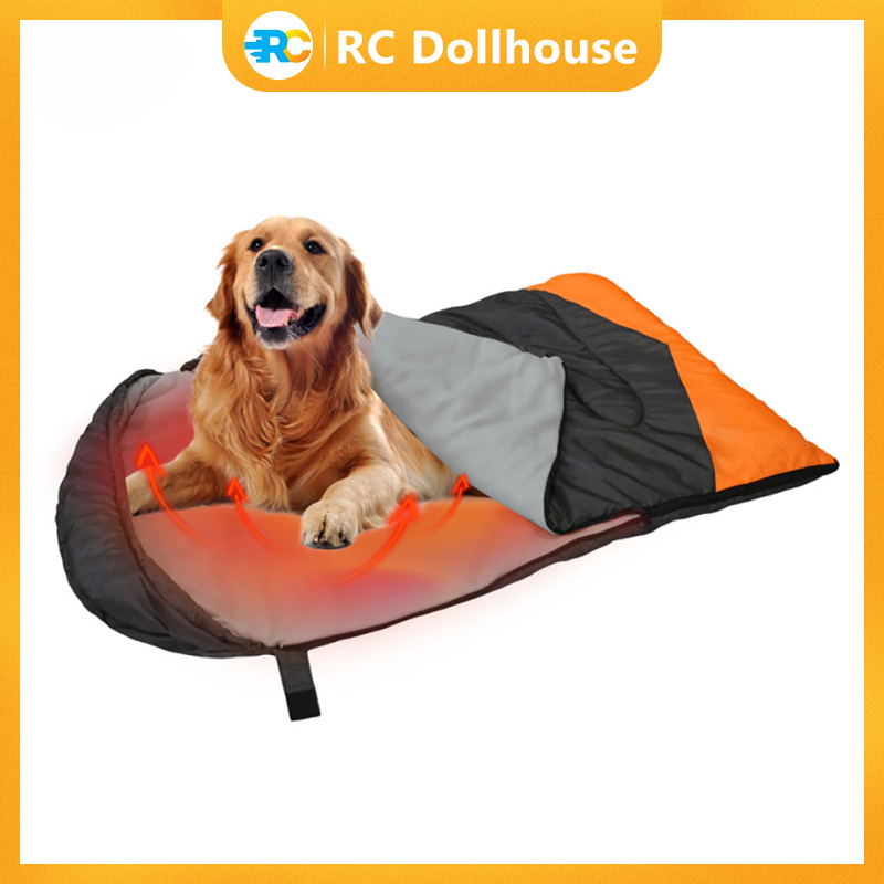 Portable Dog Sleeping Bag, Washable Electric Heating Pet Sleeping Bed, Adjustable Temperature Dog Bed With Storage Bag For Travel Camping ราคา 823 บาท*ส่งฟรี