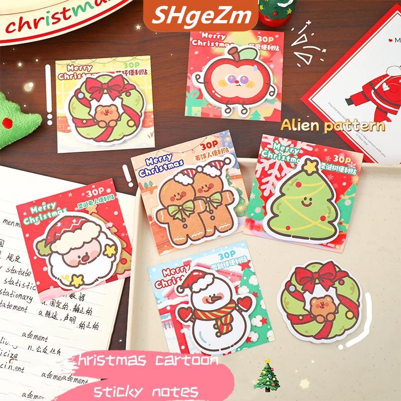 [COD] SHgeZm 5 10 miếng giấy ghi nhớ văn phòng phẩm cho học sinh sinh viên dễ thương dán tin nhắn giáng sinh hoạt hình dễ thương đồ dùng học tập quà tặng giáng sinh