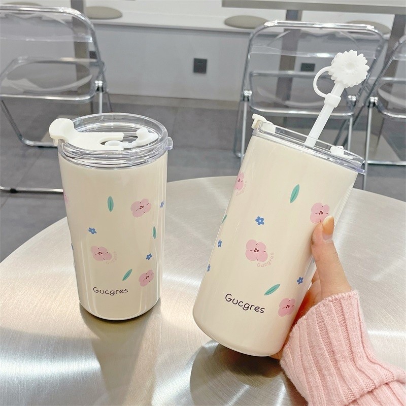 Nắp Thay Thế Bình giữ nhiệt để bàn hình hoa anh đào dễ thương 480ML