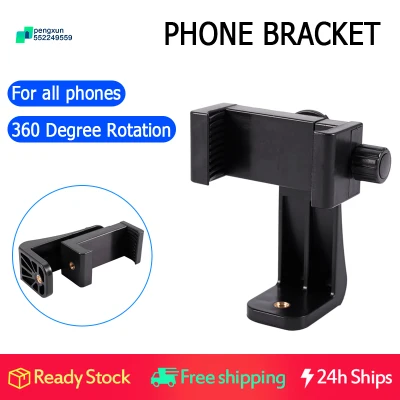 Phone Tripod Mount Adapter Cell Phone Bracket Holder Clip Clamp For Iphone XR/Xs Max Huawei P20 Pro Samsung S9 S8