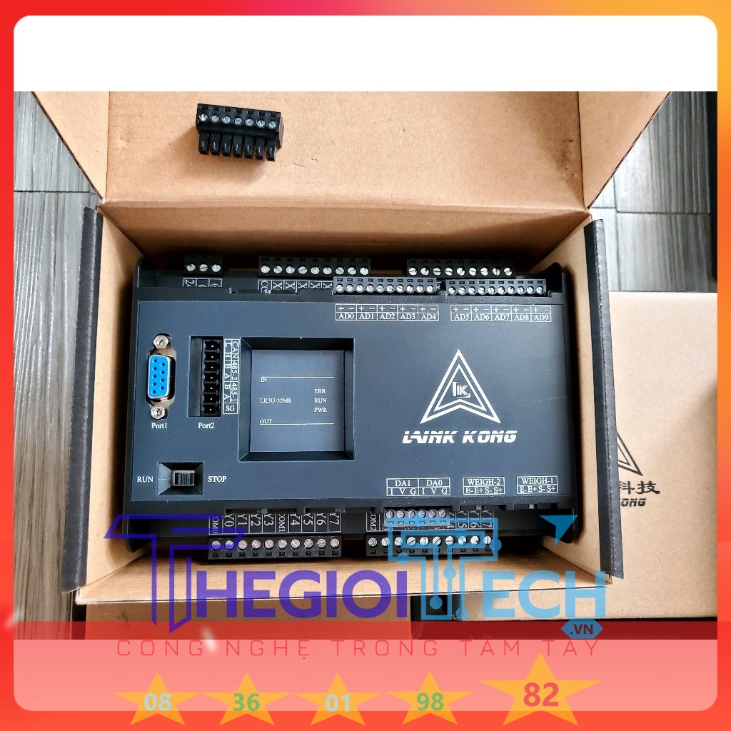 Bộ lập trình PLC LK3U FX3U 14 16 20 24 30 32MT 32MR 48 64 MT MR MRT AD 2DA phát xung 4/8 TRỤC RTC Modbus RTU RS485 ADPRW - FX3U-32MR LK