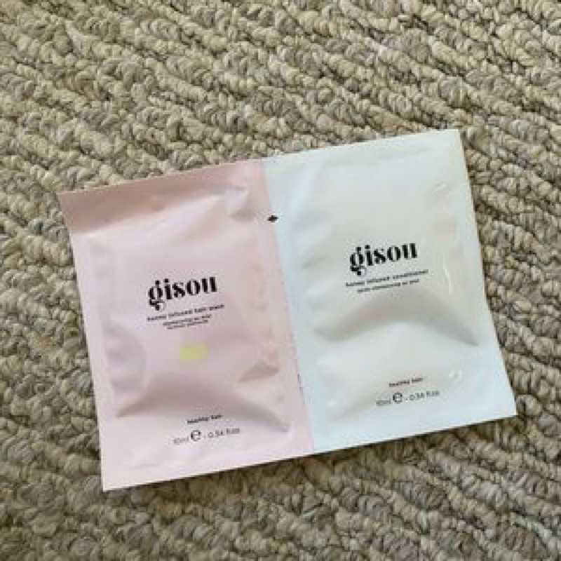 Set dầu gội xả du lịch GISOU mật ong honey infused hair wash/ conditioner