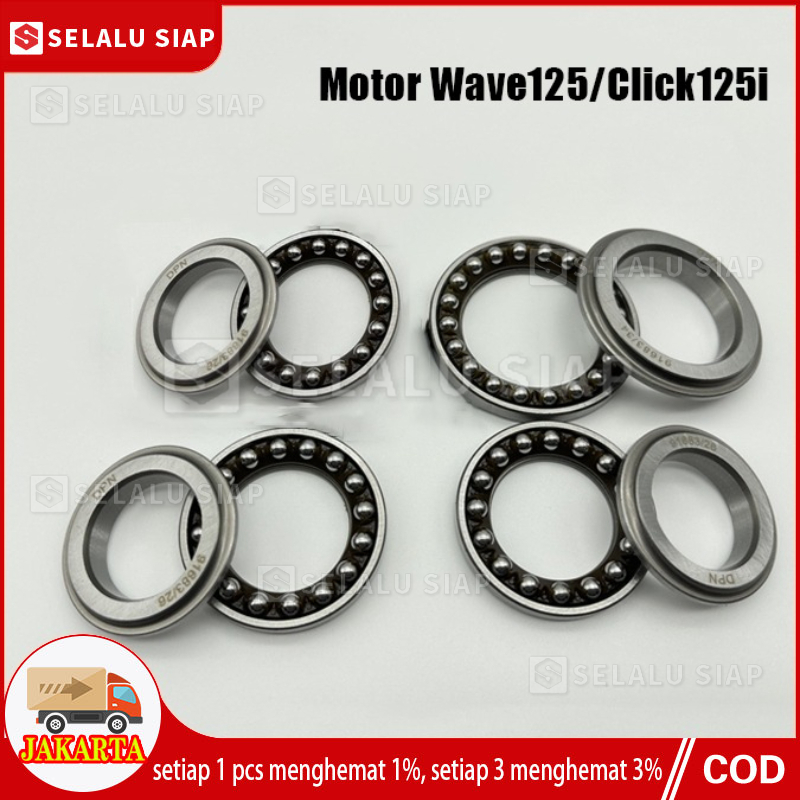 Bearing Komstir Wave125/Click125i Vario 125 150 PCX ADV 160 Beat Fi Street Scoopy Fi ESP Genio Revo Supra X 125 Harga 45,000 rupiah*Gratis Ongkir