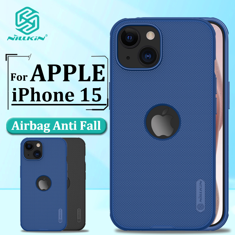 Nillkin trang chủ pc + tpu ốp lưng cho iphone 15 ốp lưng bảo vệ cứng pc + tpu mờ sang trọng