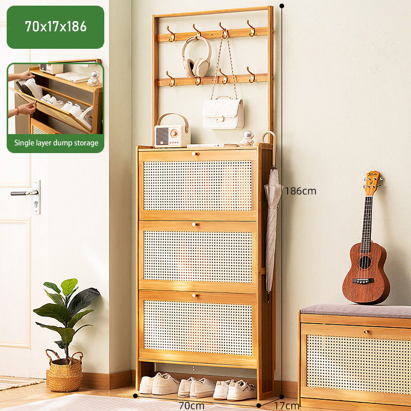 Ultra-thin shoe cabinet, home door, tipper shelf, large-capacity entrance door, entrance storage, simple and space-saving artifact ราคา 1,069 บาท*ส่งฟรี