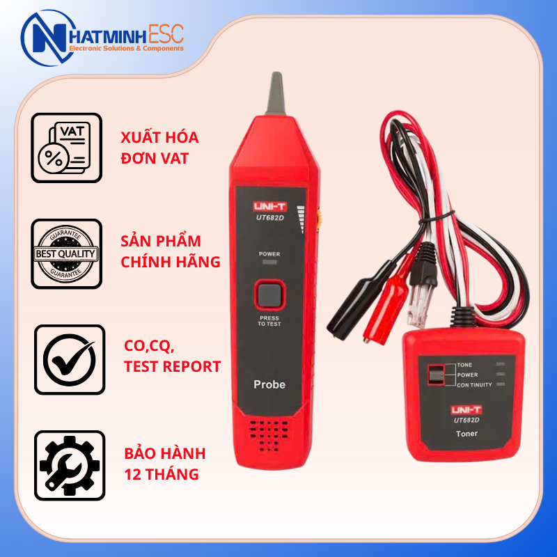 Máy kiểm tra dây cáp UNI-T UT682D (điện thoại, dây điện, cáp xoắn)