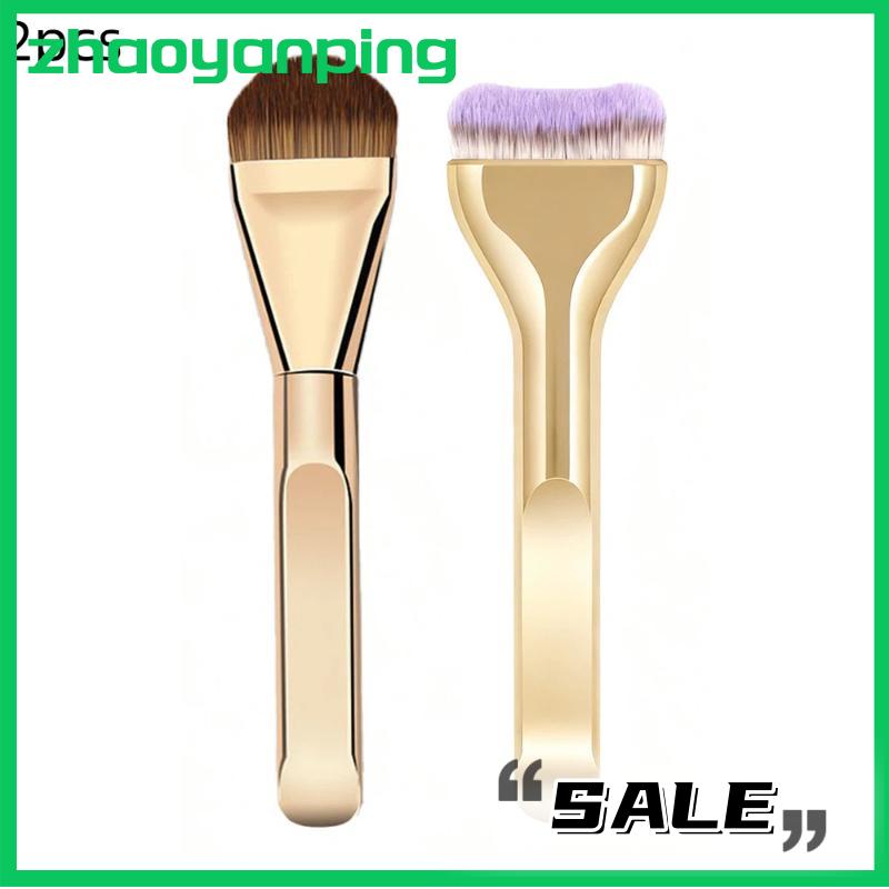 zhaoyanping 1 2pcs siêu mỏng Foundation bàn chải tổng hợp lông ứng dụng chính xác cho kem lỏng streak-miễn phí tất cả các loại da công cụ - 6